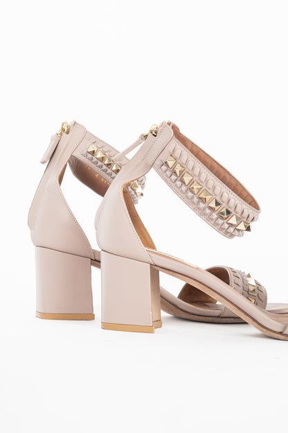 Valentino Garavani Poudre Rockstud Leather Whipstitch Sandals