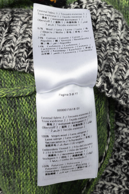 Valentino PF16 Enchanted Wonderland Green Embroidered Wool Sweater