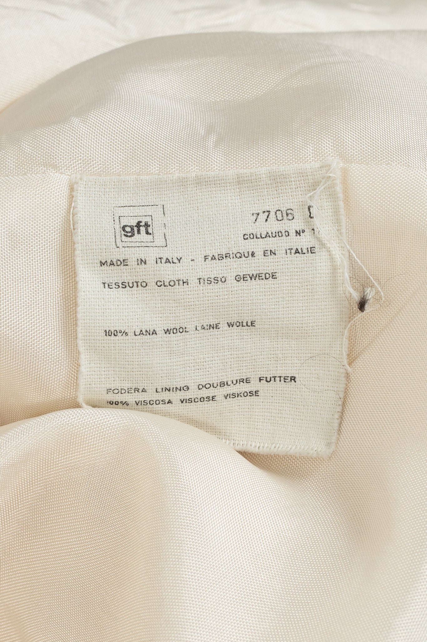 Valentino Miss V 90's Vintage Cream Chevron-Wool Coat