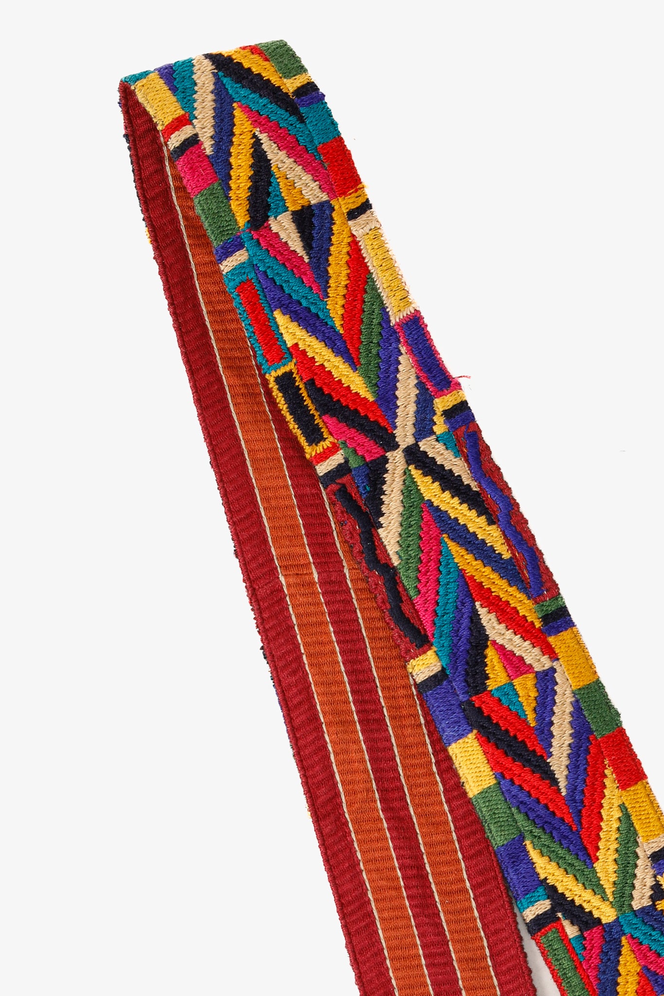 Valentino Garavani Resort 2016 Embroidered Multicolour Gunmetal Stud Adjustable Bag Strap