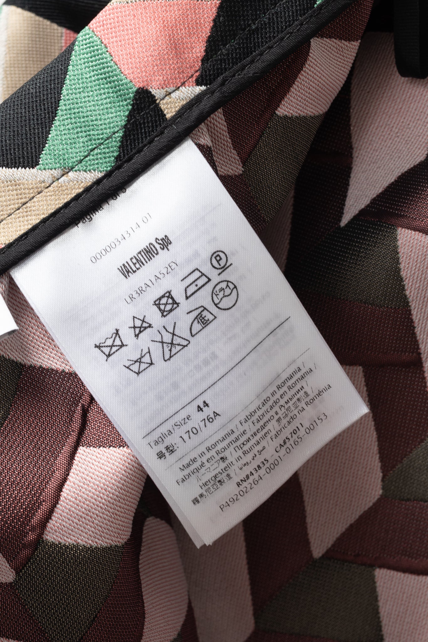 Red Valentino Pink, Green & Beige Herringbone-Jacquard Mini Skirt