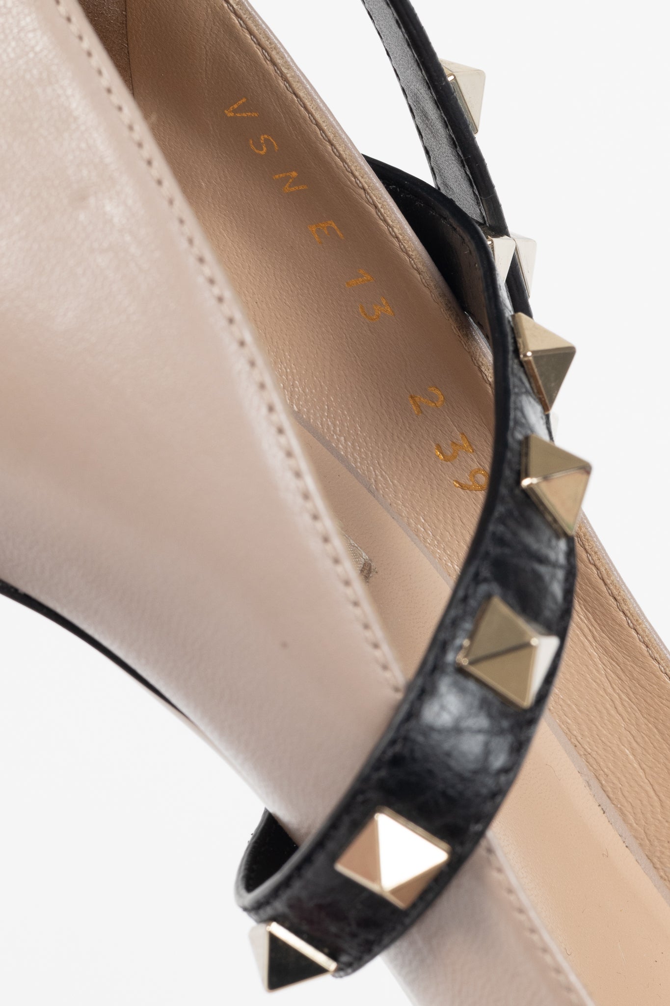 Valentino Garavani Studwrap Poudre & Noir Rockstud Pointed-Toe Pumps