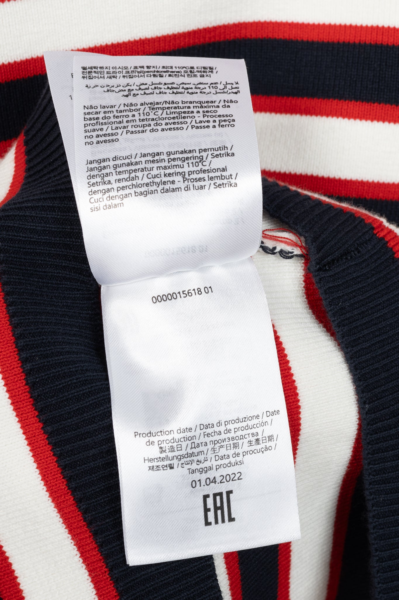 Valentino Navy & White Striped Cotton Sweater