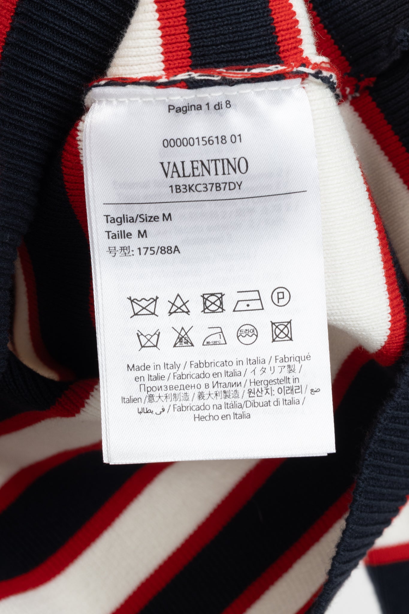 Valentino Navy & White Striped Cotton Sweater