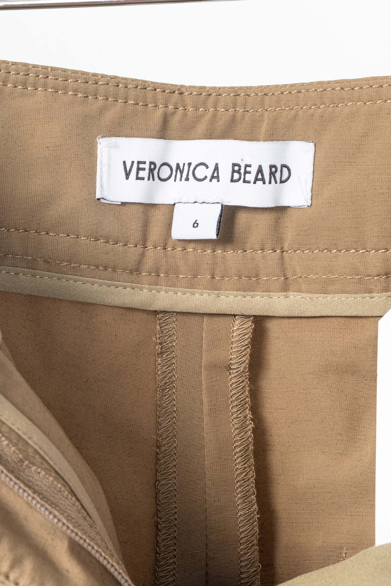 Veronica Beard Dari Sepia Cotton Faille Cargo Pants