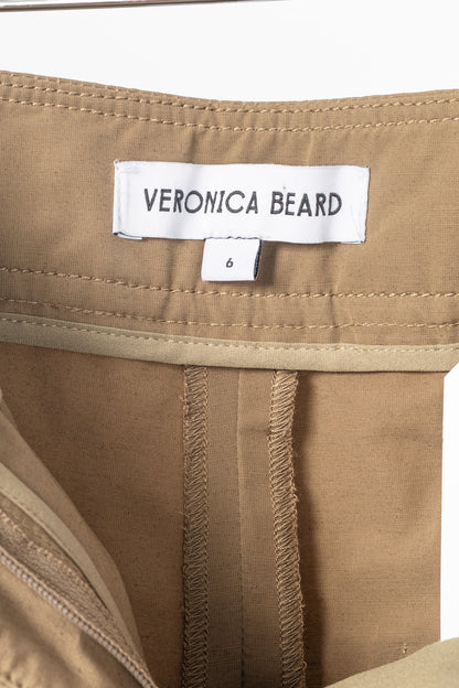 Veronica Beard Dari Sepia Cotton Faille Cargo Pants