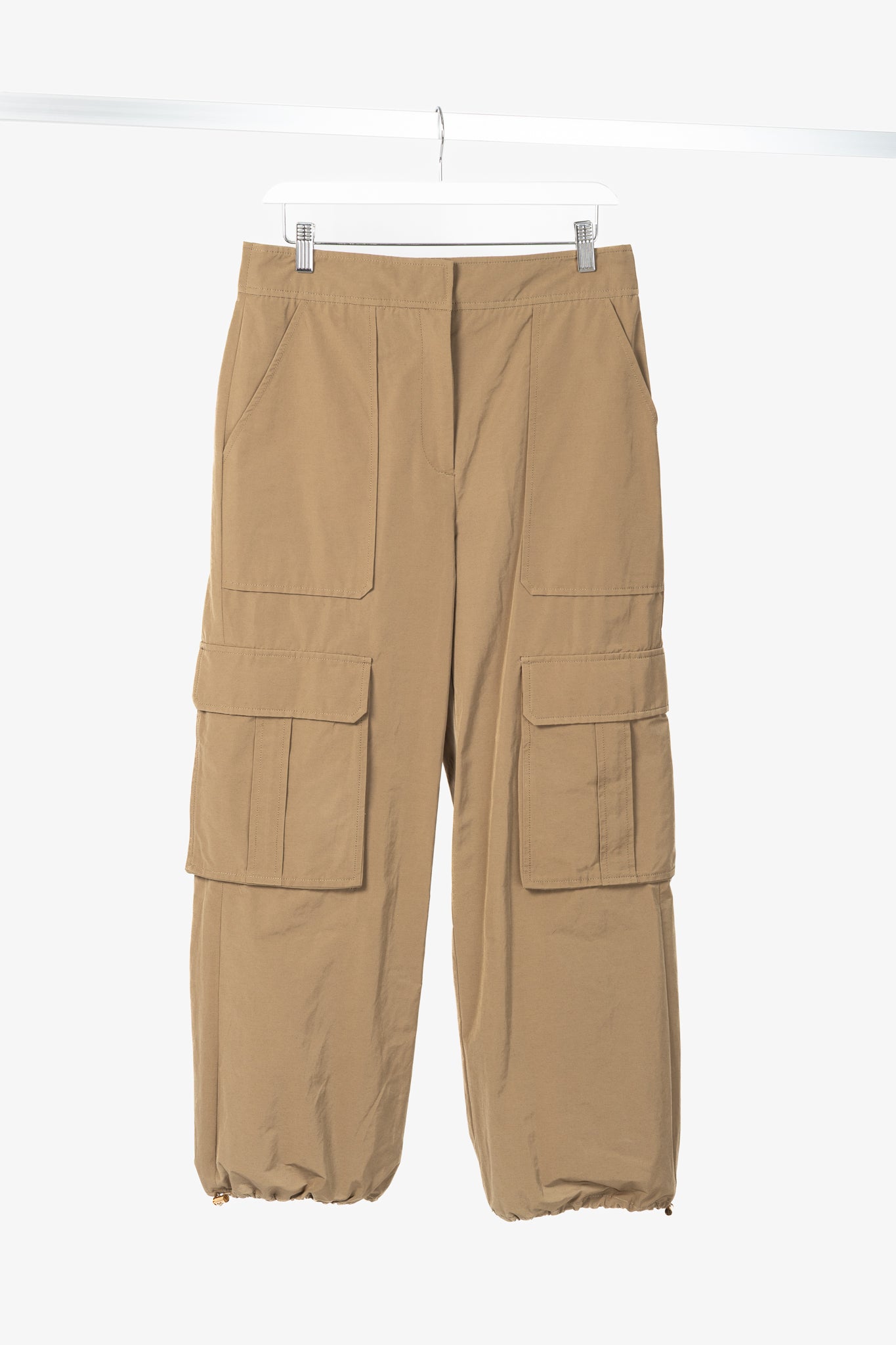 Veronica Beard Dari Sepia Cotton Faille Cargo Pants
