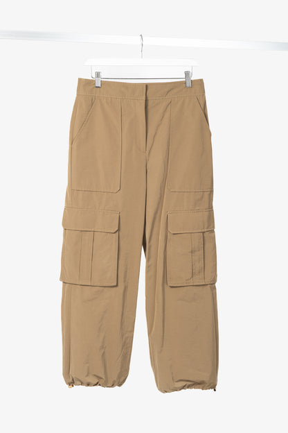 Veronica Beard Dari Sepia Cotton Faille Cargo Pants
