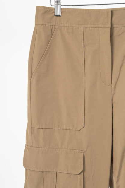 Veronica Beard Dari Sepia Cotton Faille Cargo Pants