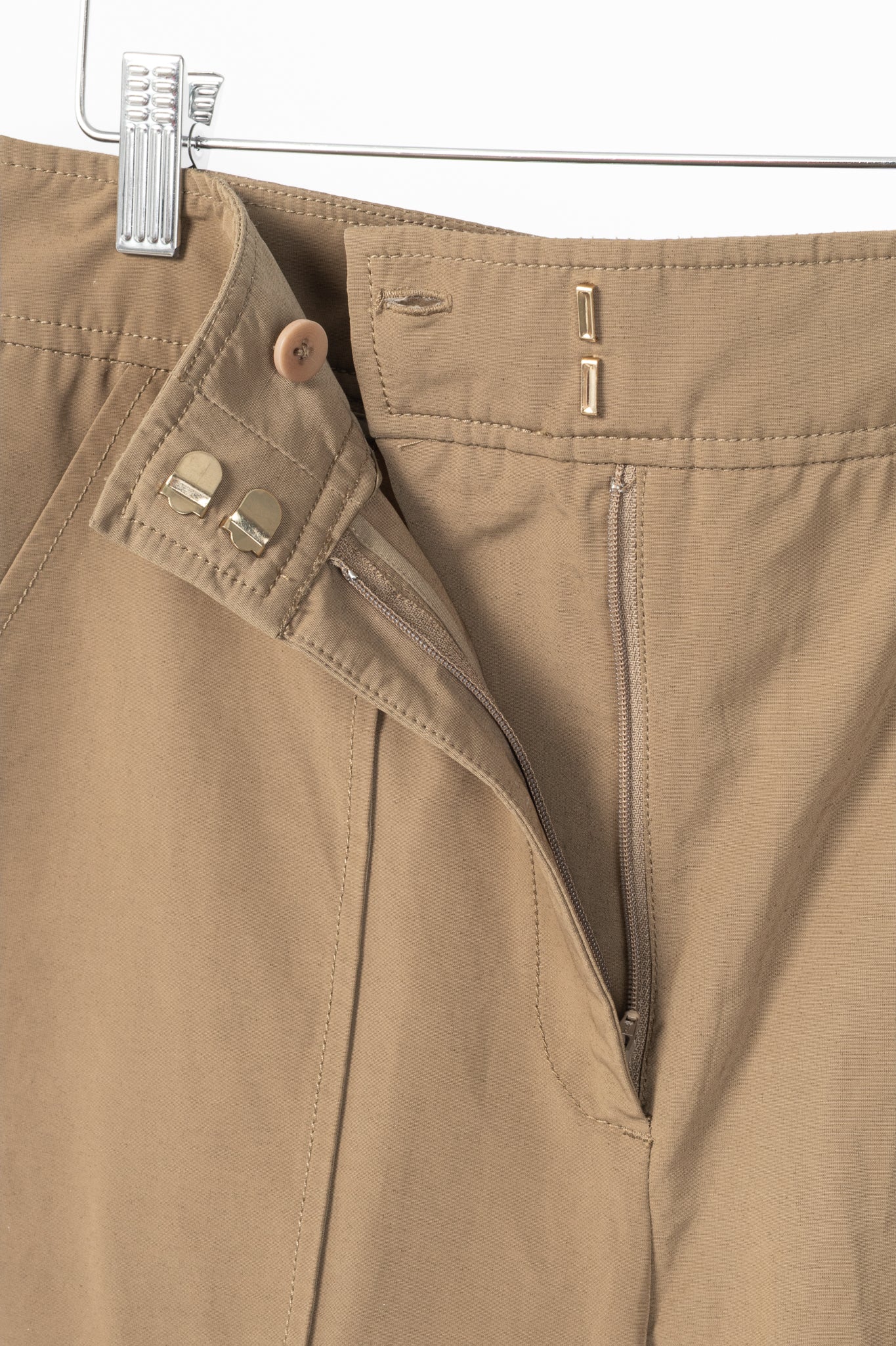 Veronica Beard Dari Sepia Cotton Faille Cargo Pants
