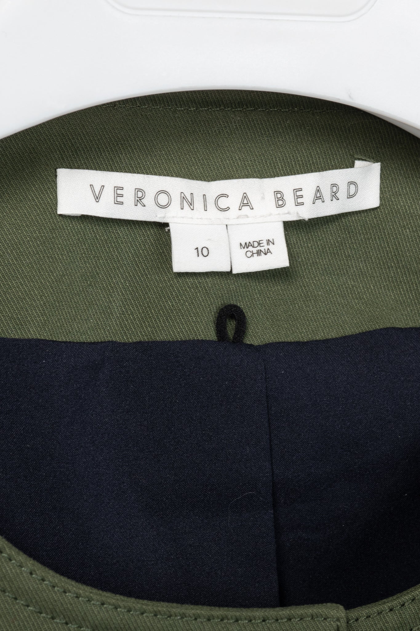 Veronica Beard Fielding Navy Multi Cotton-Blend Tweed Dickey Jacket
