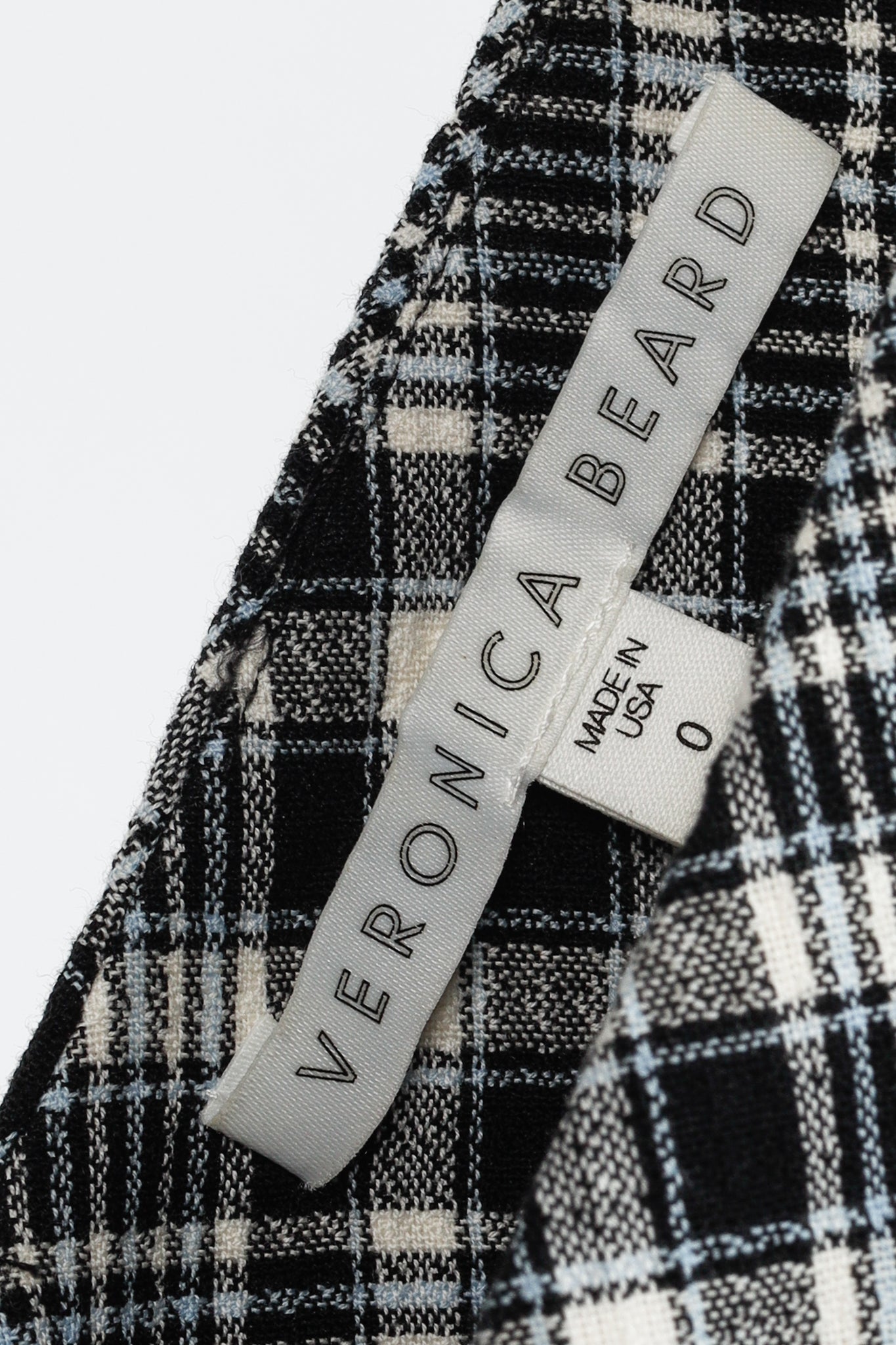 Veronica Beard Lark Black & White Plaid Cotton-Blend Sheath Midi Dress