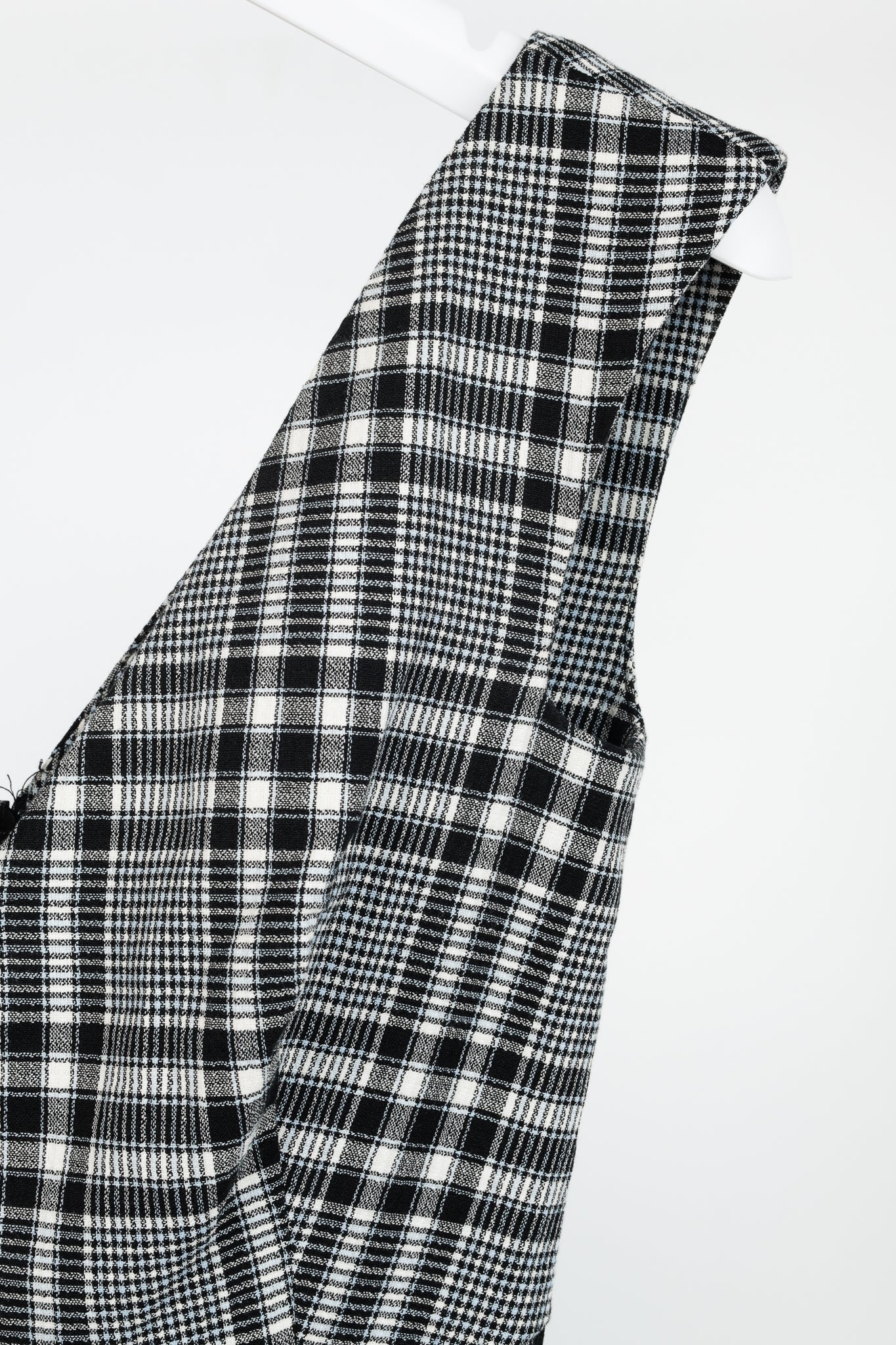 Veronica Beard Lark Black & White Plaid Cotton-Blend Sheath Midi Dress