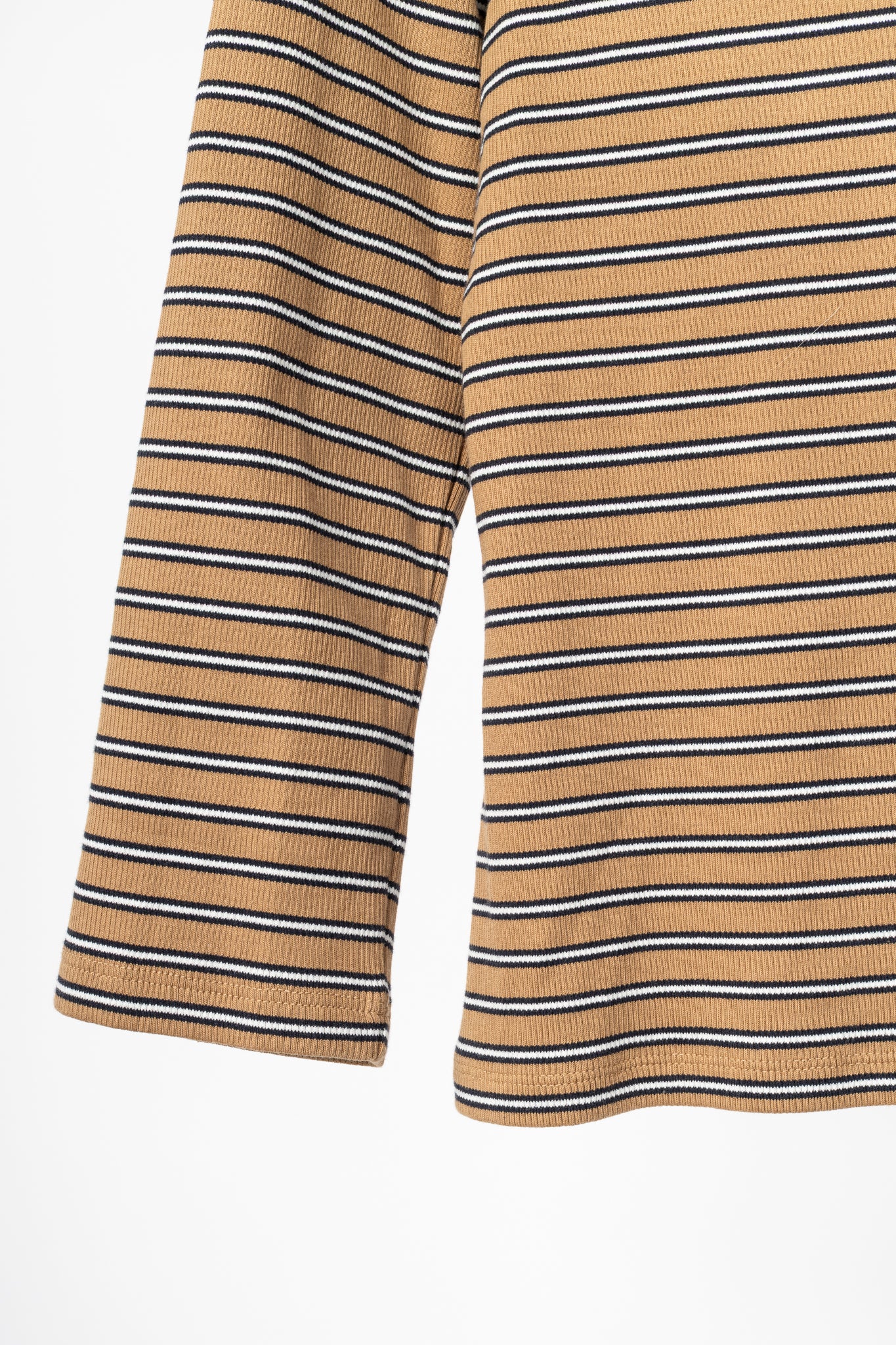 Veronica Beard Pruitt Brown Multi Striped Three-Quarter-Sleeve Shirt