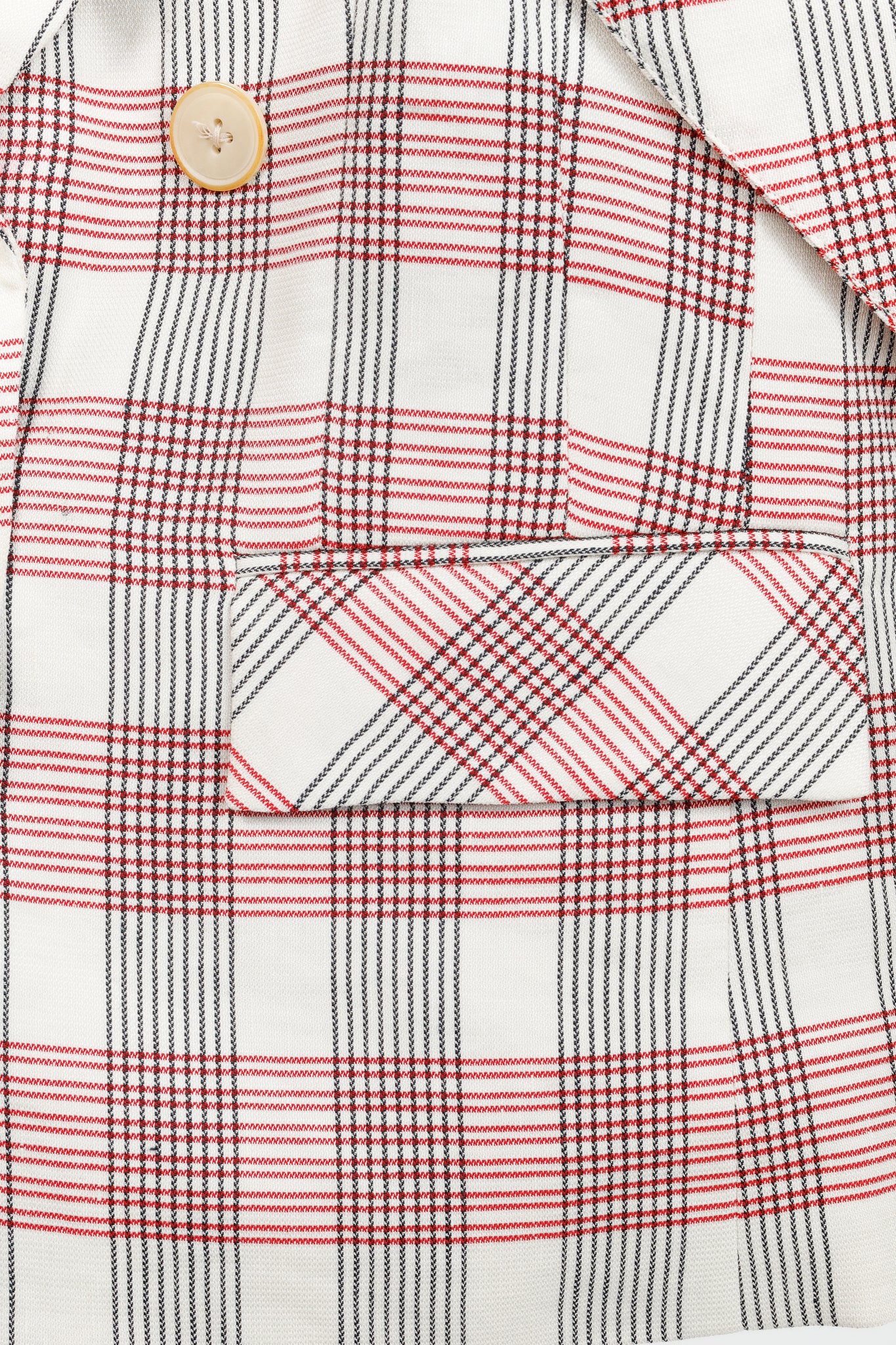 Veronica Beard Rosa Red & White Plaid Ruffle-Sleeve Vest