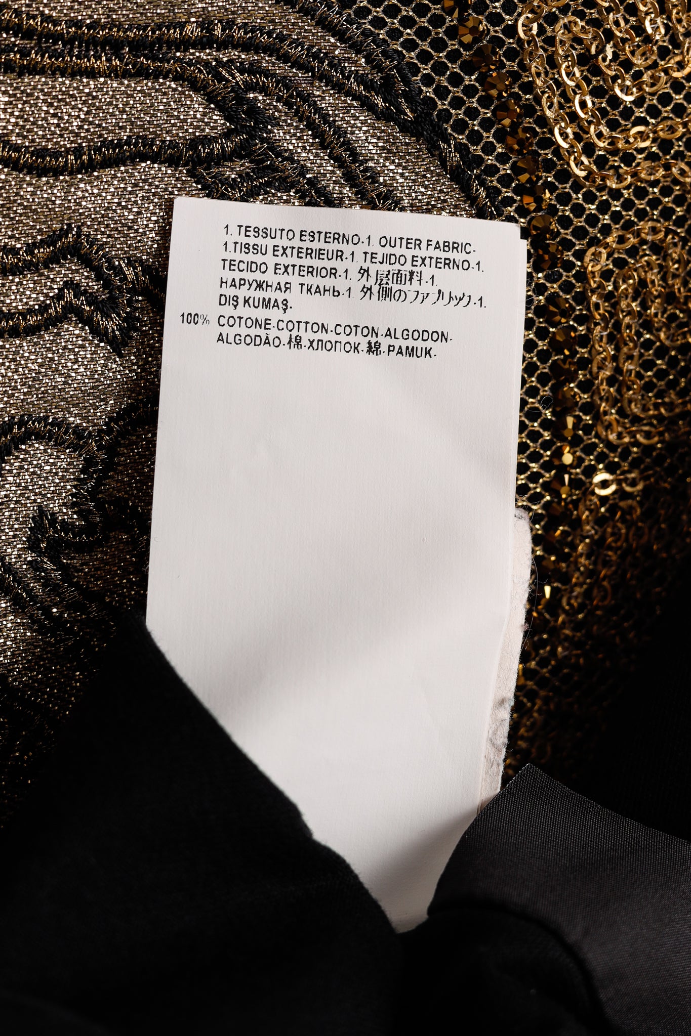 Versace Black Cotton Jersey Rhinestone & Chainlink Medusa Tee