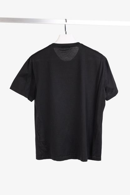 Versace Black Cotton Jersey Rhinestone & Chainlink Medusa Tee