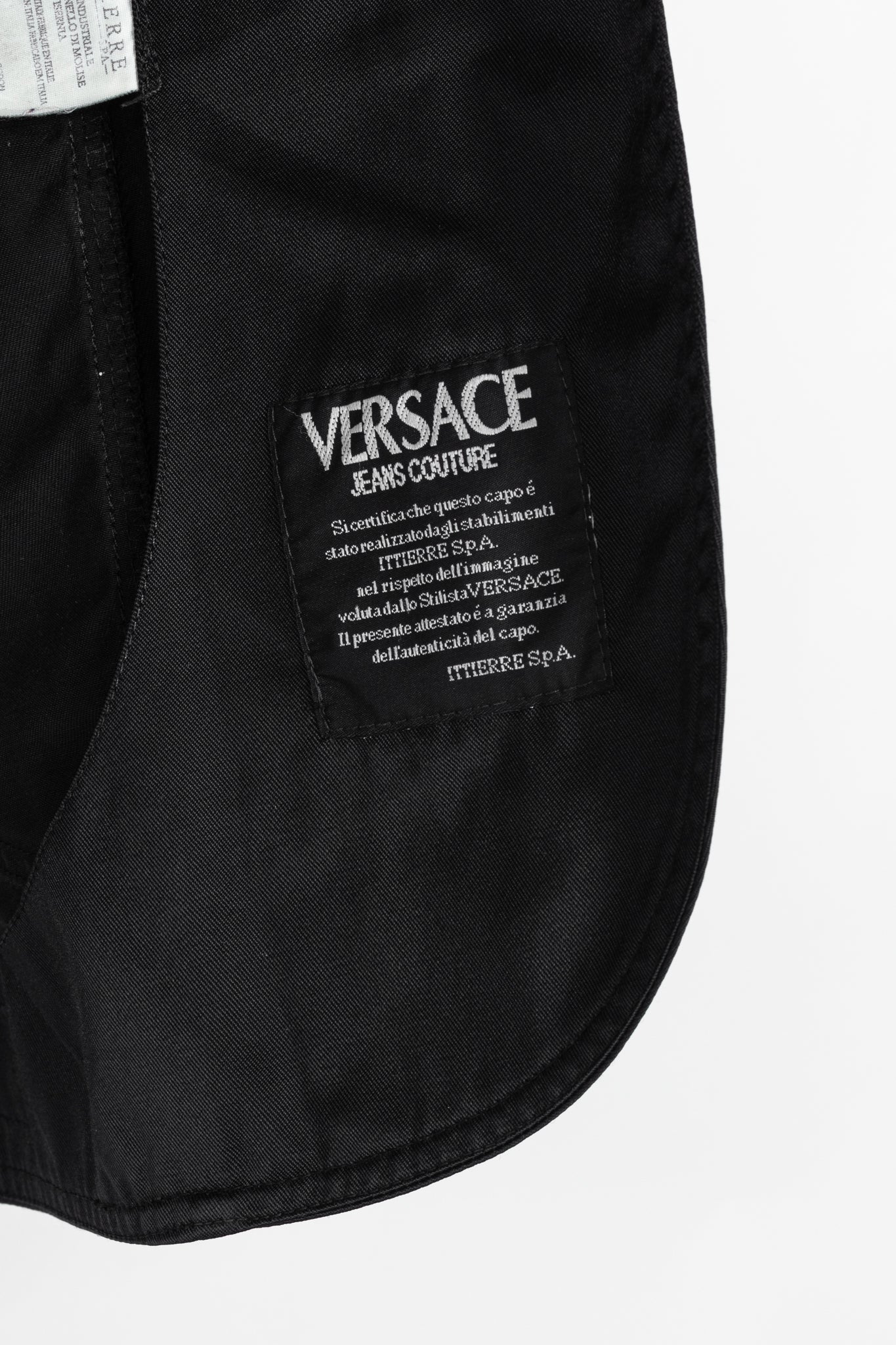 Versace Jeans Couture Black Cotton & Nylon Twill Utility Blazer