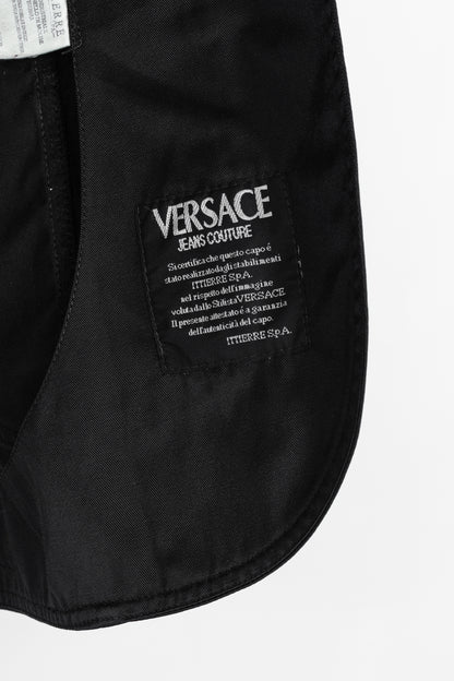 Versace Jeans Couture Black Cotton & Nylon Twill Utility Blazer