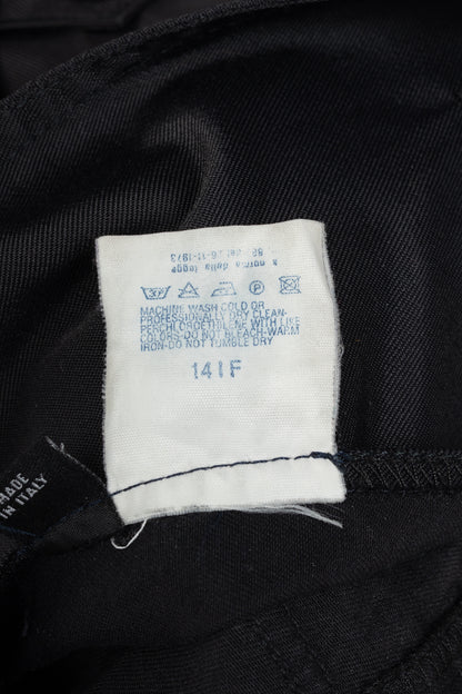 Versace Jeans Couture Black Cotton & Nylon Twill Utility Blazer