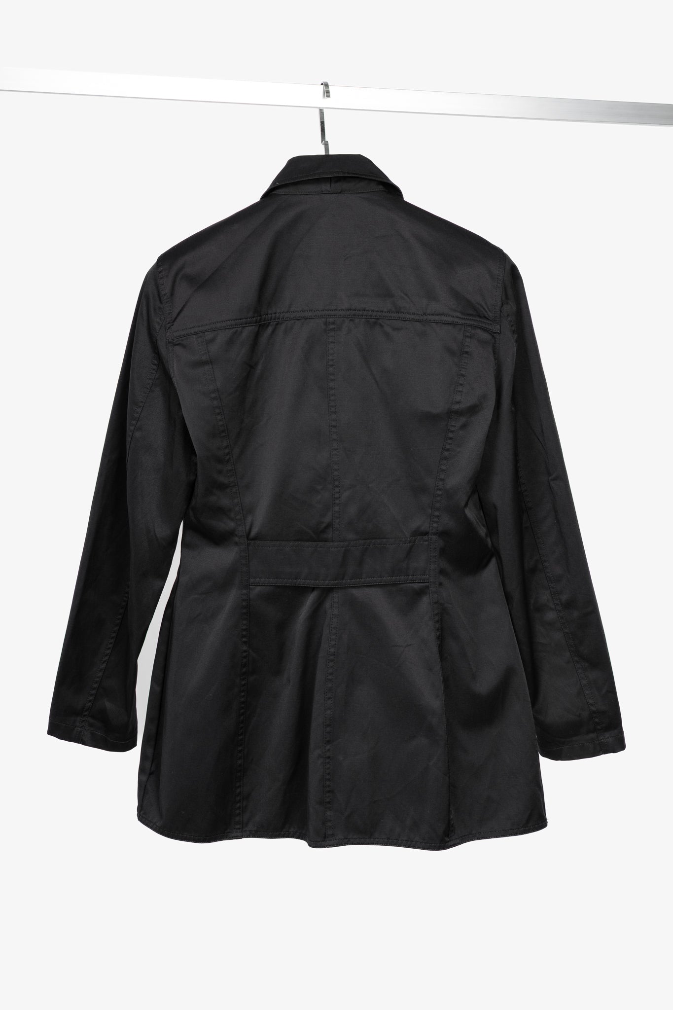 Versace Jeans Couture Black Cotton & Nylon Twill Utility Blazer