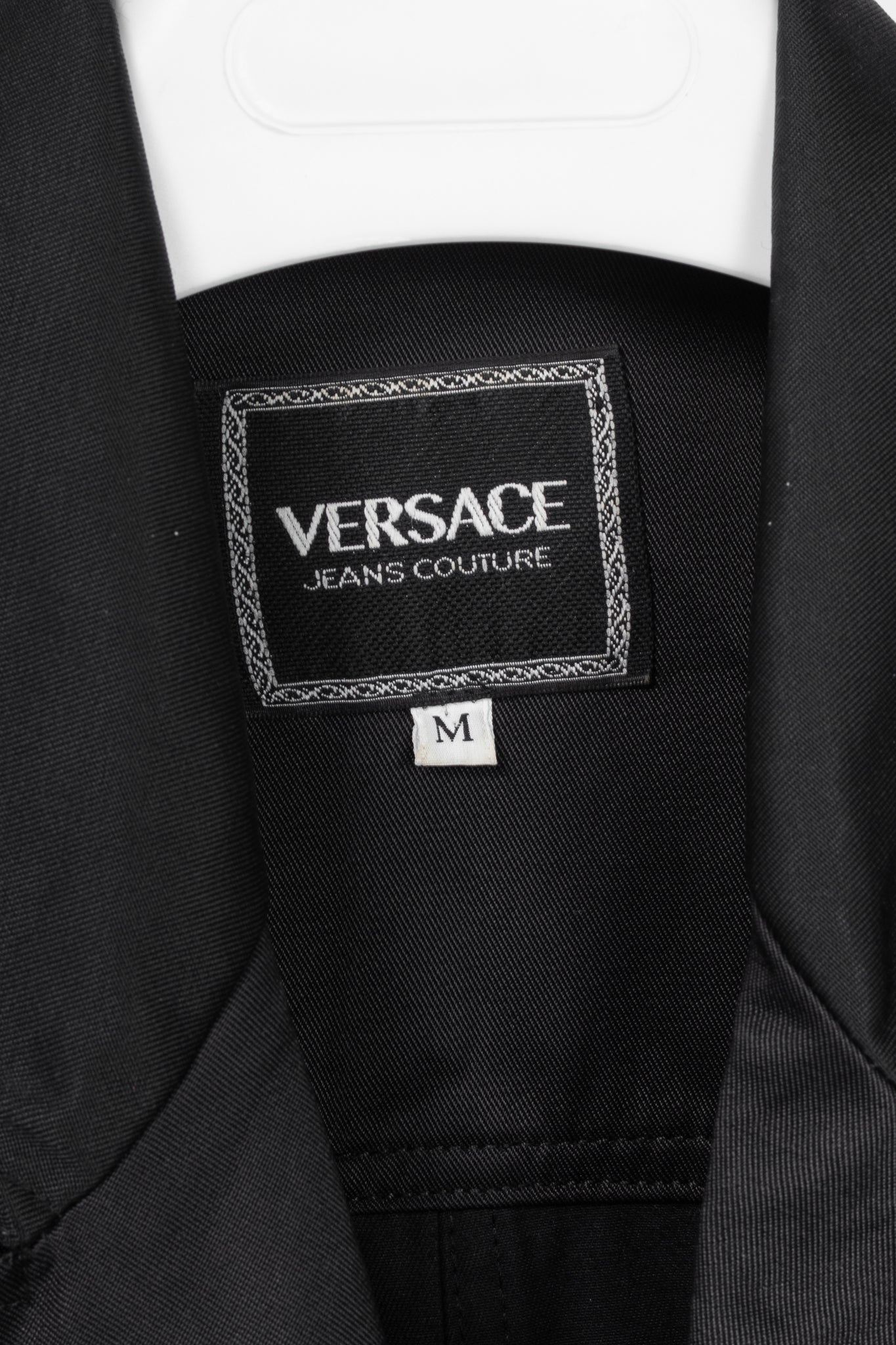 Versace Jeans Couture Black Cotton & Nylon Twill Utility Blazer