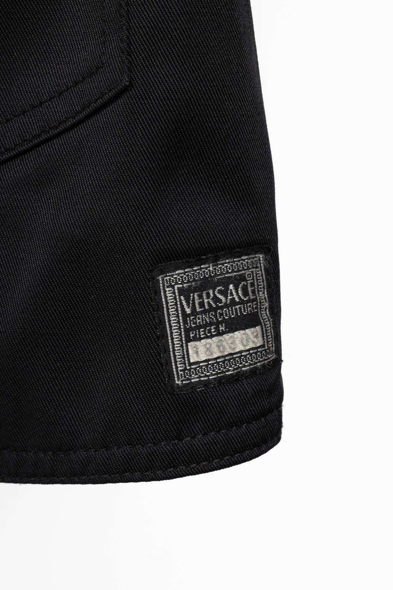 Versace Jeans Couture Black Cotton & Nylon Twill Utility Blazer