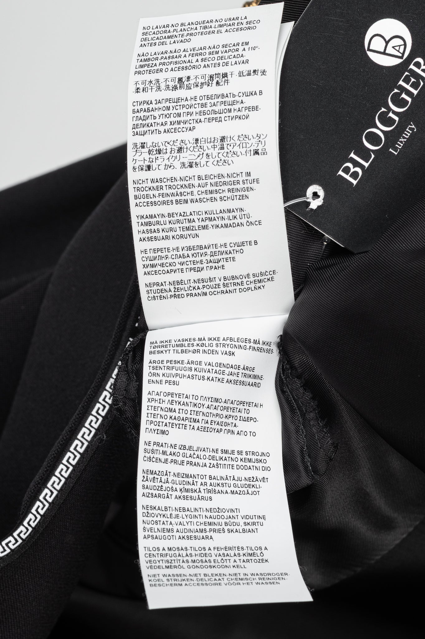Versace AW/18 Black Wool Greek Key Logo Trim Blazer