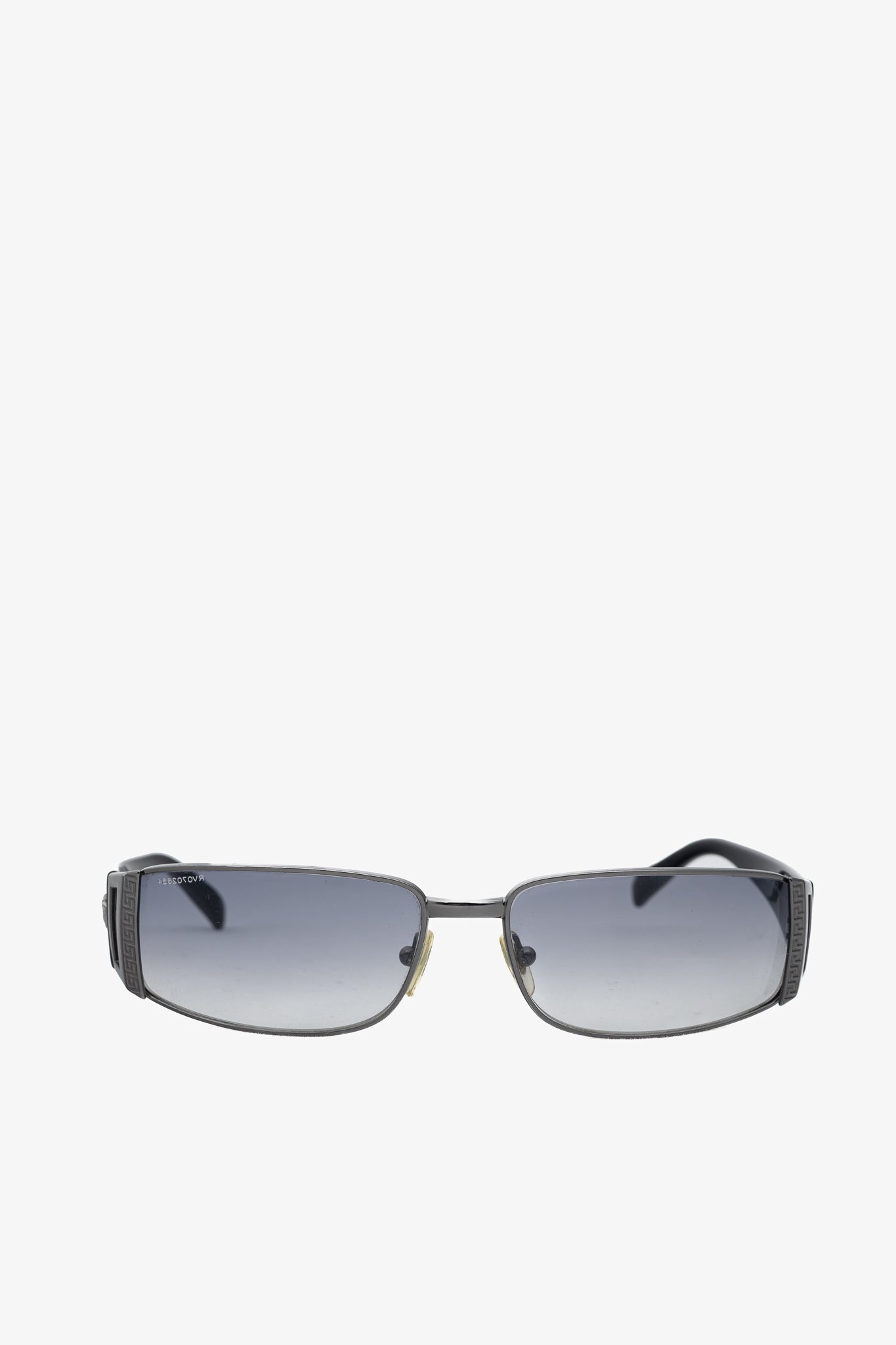 Versace VE2021 Black & Gunmetal Greca Medusa-Temple Sunglasses