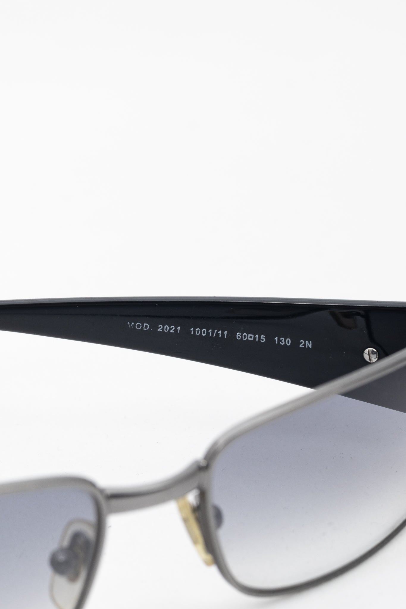 Versace VE2021 Black & Gunmetal Greca Medusa-Temple Sunglasses