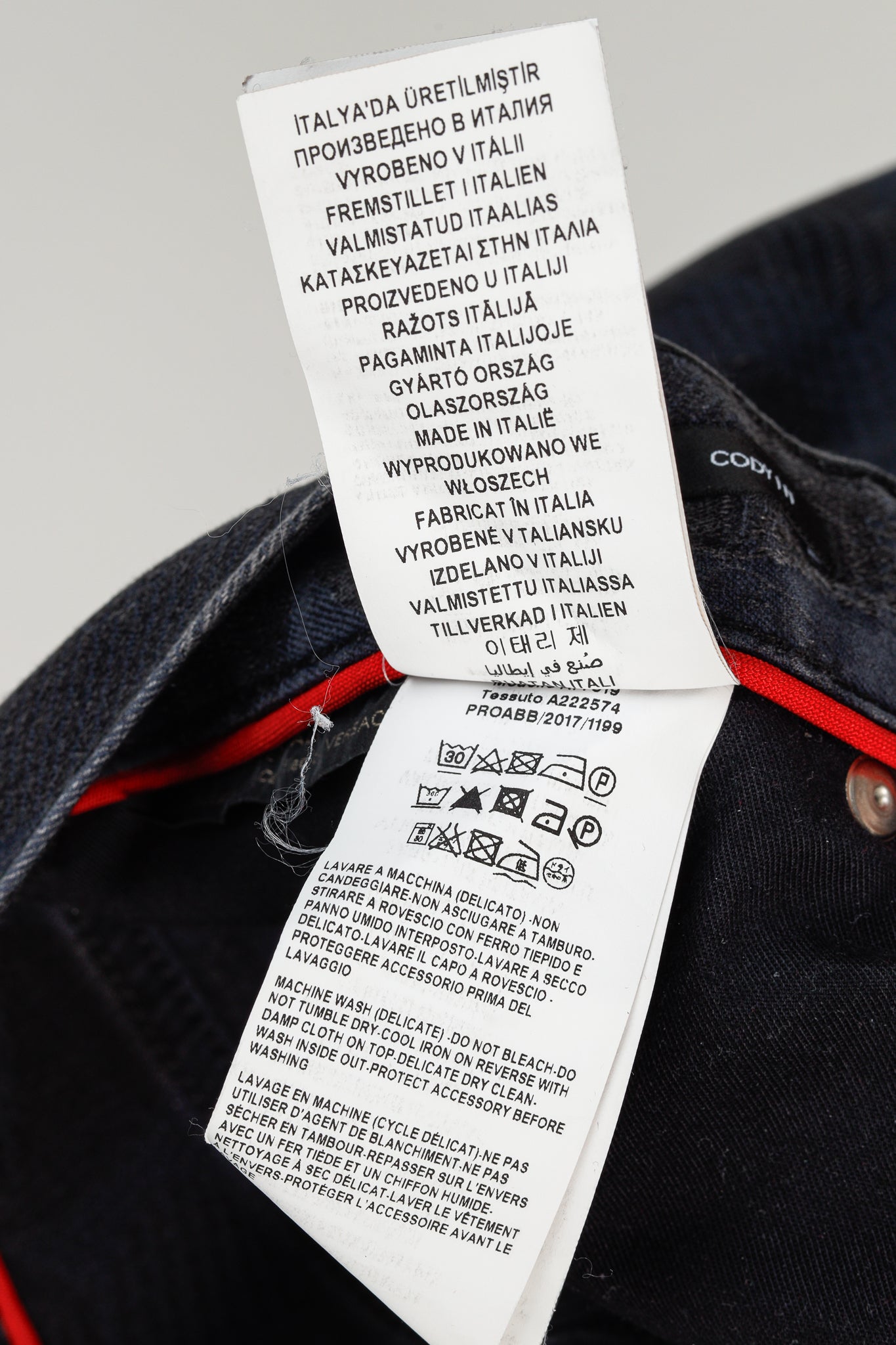 Versace Cody Navy & Black Jacquard Slim-Fit Jeans