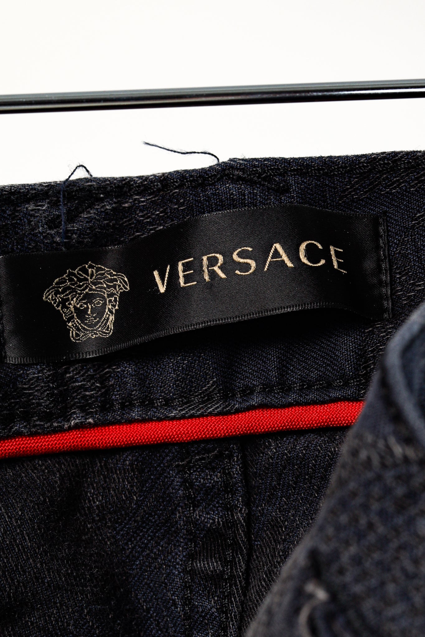 Versace Cody Navy & Black Jacquard Slim-Fit Jeans