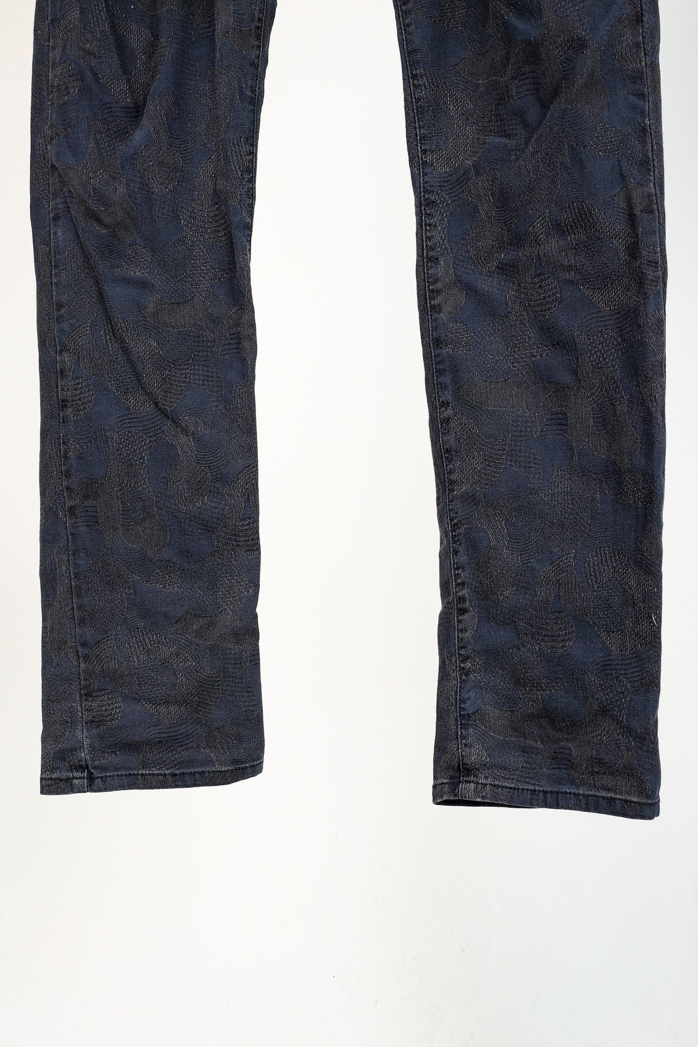 Versace Cody Navy & Black Jacquard Slim-Fit Jeans
