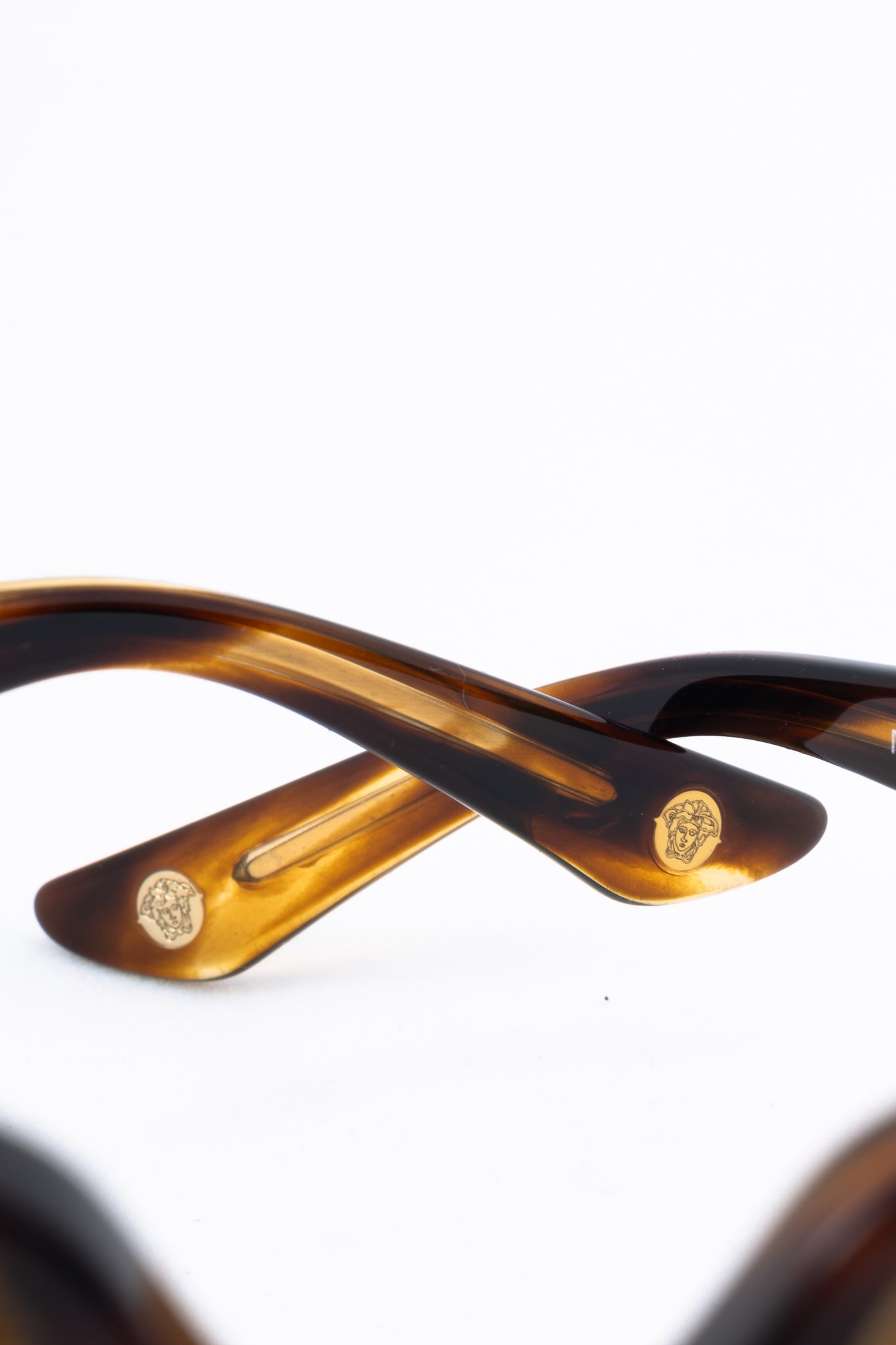 Versace VE4242B Brown Tortoiseshell Crystal-Medusa Sunglasses