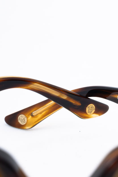 Versace VE4242B Brown Tortoiseshell Crystal-Medusa Sunglasses