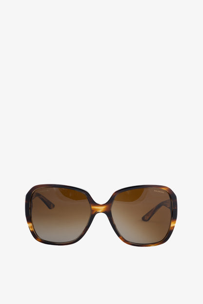 Versace VE4242B Brown Tortoiseshell Crystal-Medusa Sunglasses