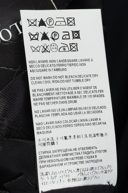 Versace Black Stretch-Cotton Leather-Trim Blazer