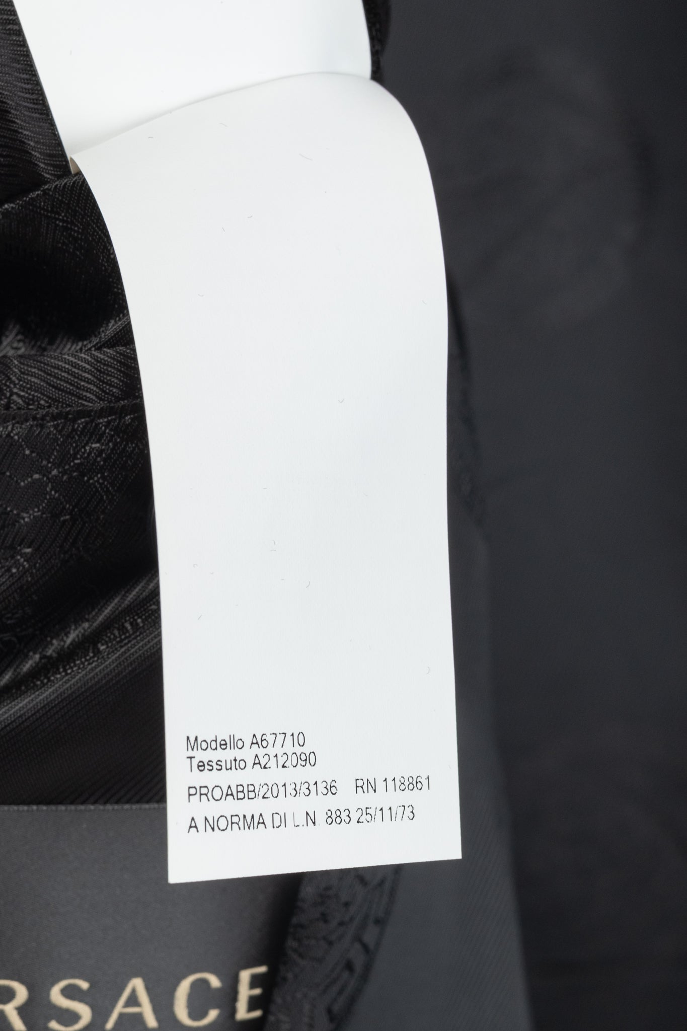Versace Black Textured Cotton Chevron Blazer