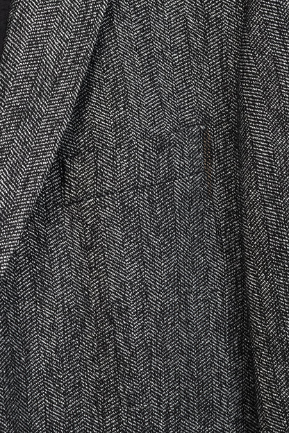 Versace Collection White & Black Herringbone Tweed Blazer