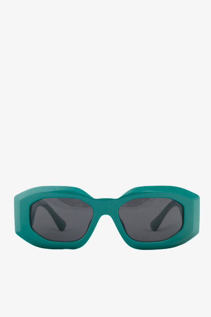 Versace VE4425U Green Medusa-Logo Rectangular Sunglasses