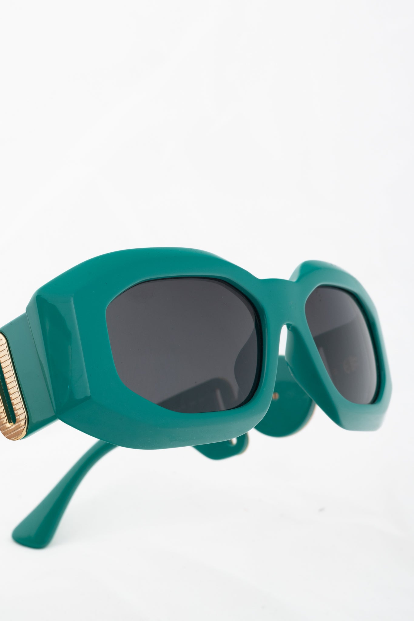 Versace VE4425U Green Medusa-Logo Rectangular Sunglasses