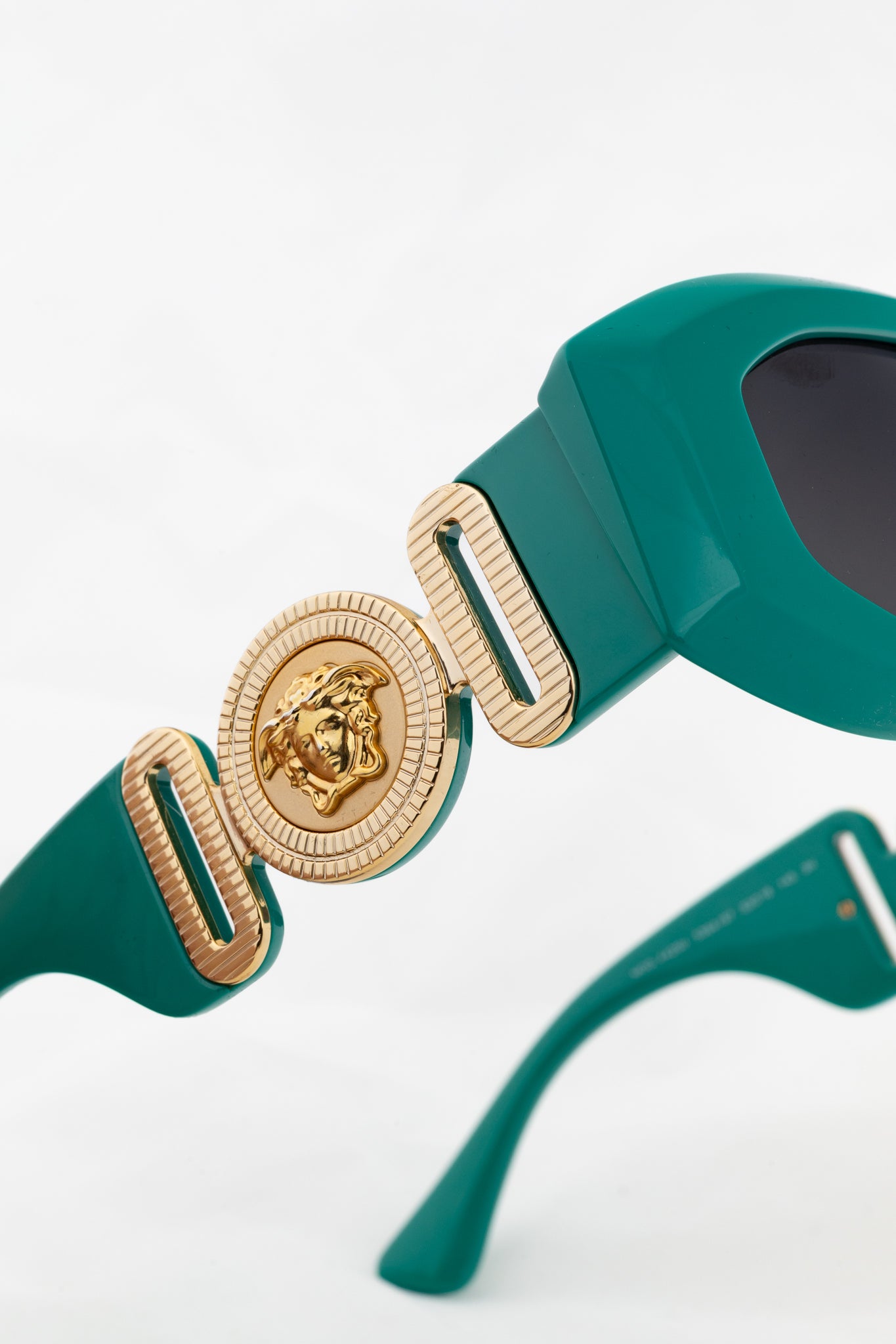 Versace VE4425U Green Medusa-Logo Rectangular Sunglasses