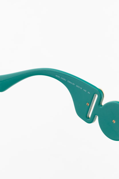 Versace VE4425U Green Medusa-Logo Rectangular Sunglasses