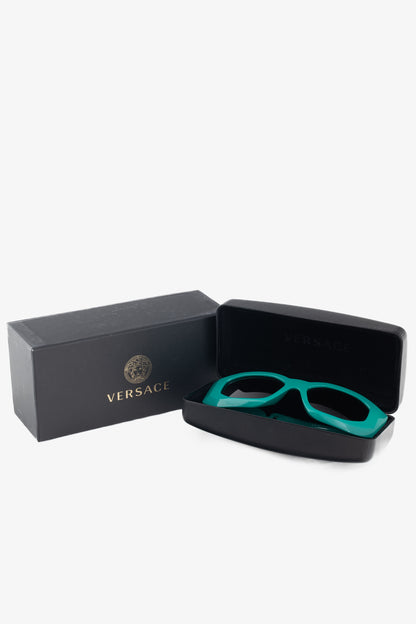 Versace VE4425U Green Medusa-Logo Rectangular Sunglasses