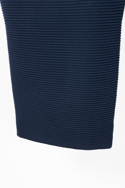 Victoria Victoria Beckham Navy Funnel Neck Ottoman Sweater