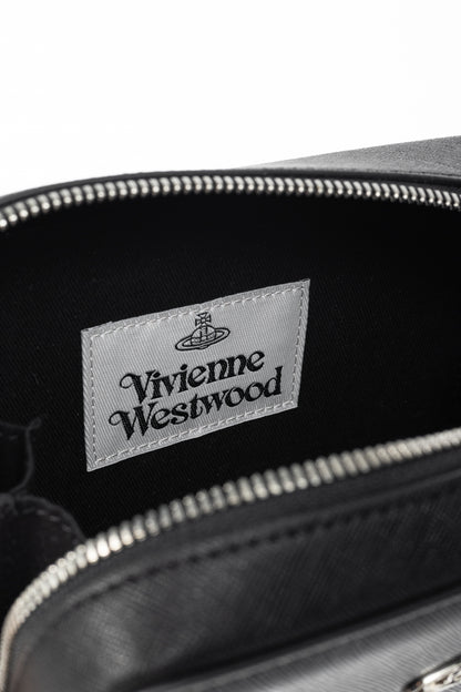 Vivienne Westwood Melih Black Vegan Leather Camera Bag