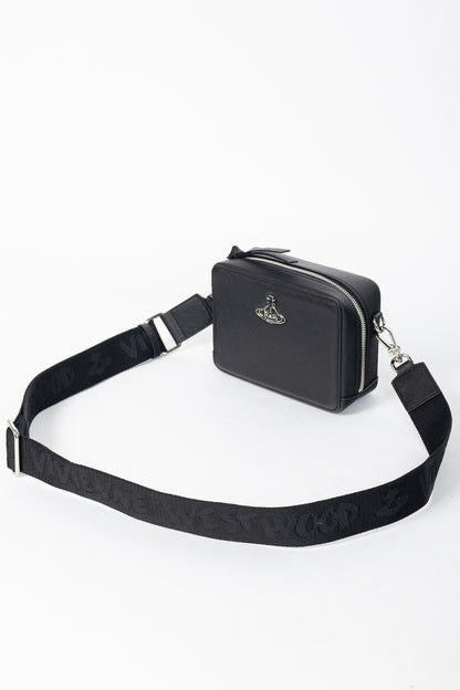 Vivienne Westwood Melih Black Vegan Leather Camera Bag