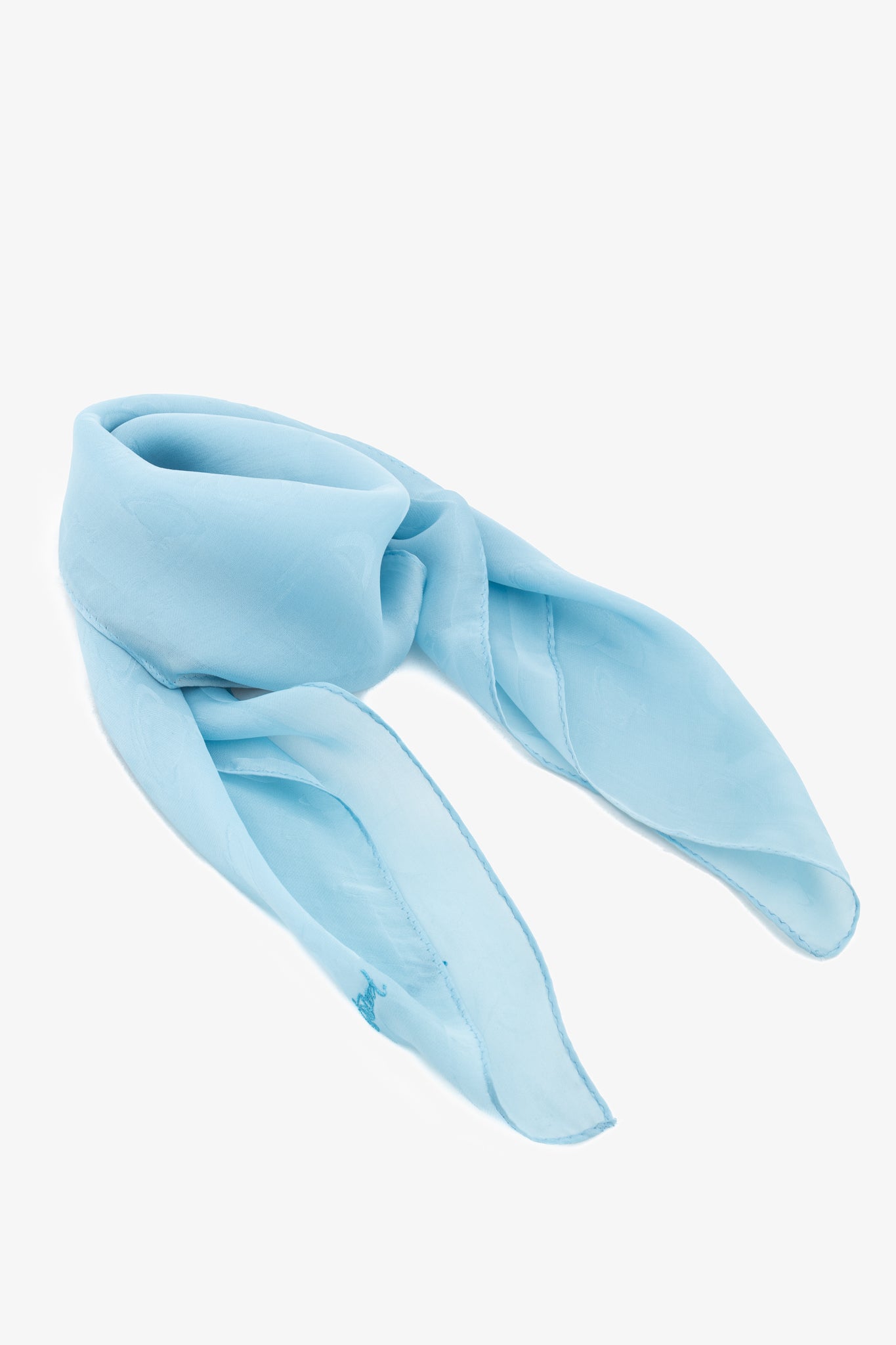 Vivienne Westwood Blue Silk Jupiter-Jacquard Square Scarf