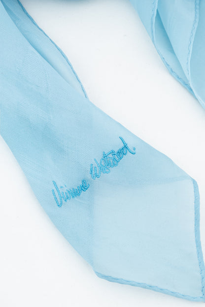 Vivienne Westwood Blue Silk Jupiter-Jacquard Square Scarf