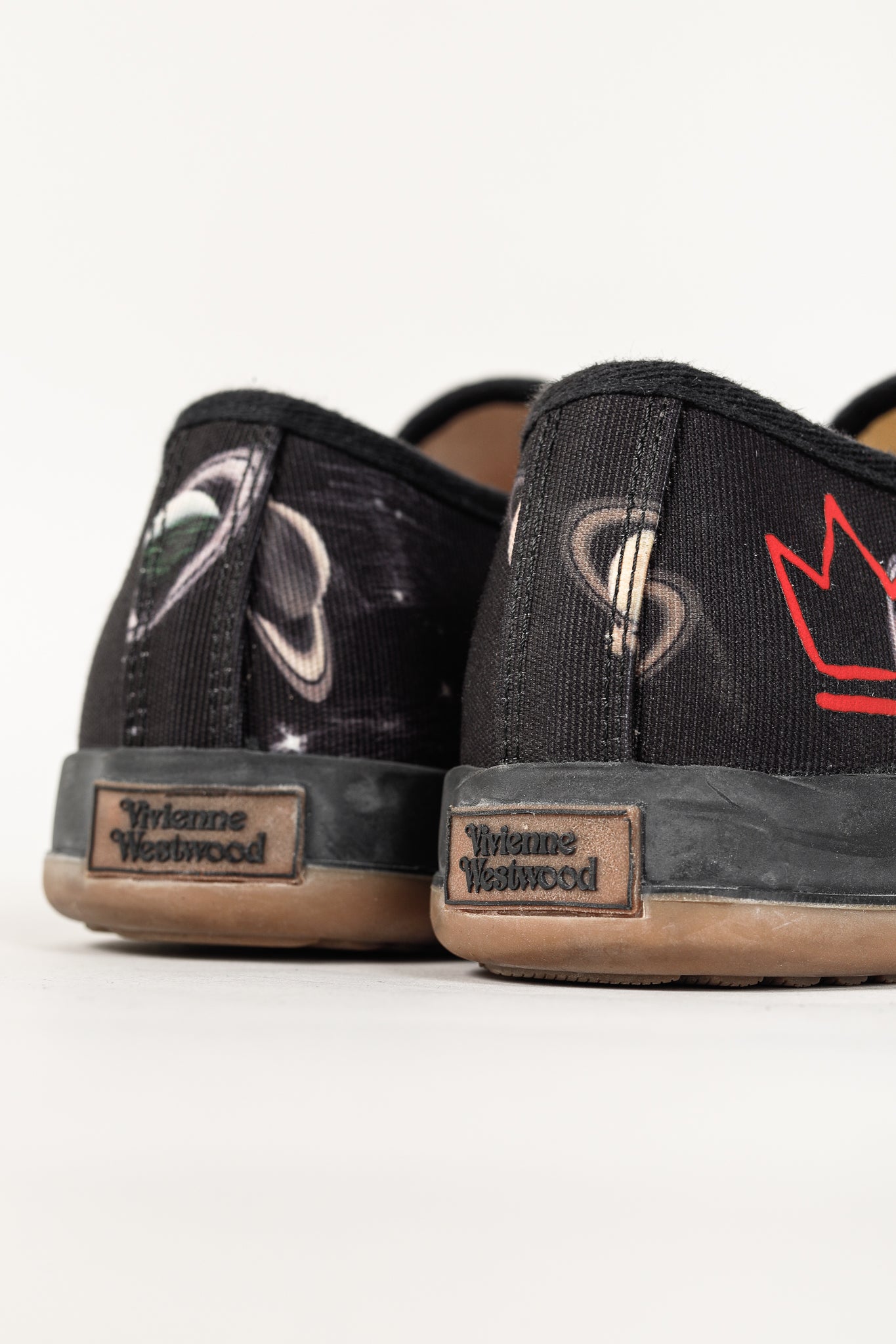 Vivienne Westwood Black Canvas Jupiter Animal Toe Trainers